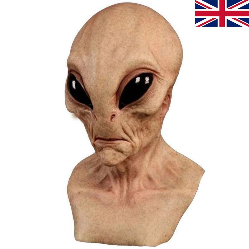 Cosplay Alien Horror Latex Mask Halloween Fancy Dress Party Headwear Props Decor
