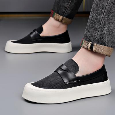 Handmade Men's Loafers Breathable Casual Leather Shoes Classic Comfortable Outdoor Shoes Leisure Male Slip On Footwear Moccasins