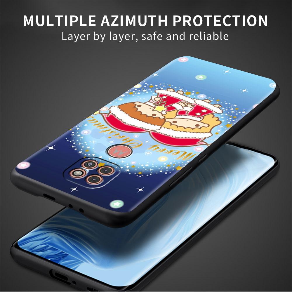 LittleTwinStars Roztomilé pouzdro pro Motorola G30 G60 Edge 20 G9 G22 G8 Power G31 G500 G50 30 Pro Černé Měkké Kryty na Telefon