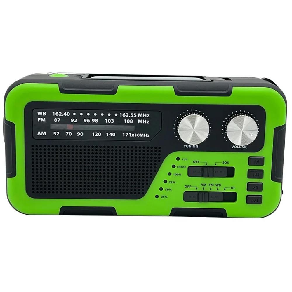 Emergency Weather Radio 2000mAh Rechargeable Battery Portable Hand Crank Solar Weather Alert Radio AM/FM/NOAA Channel