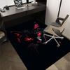 1pc Black Cat Carpet Anti Slip Polyester Floor Mat for office,Bedroom