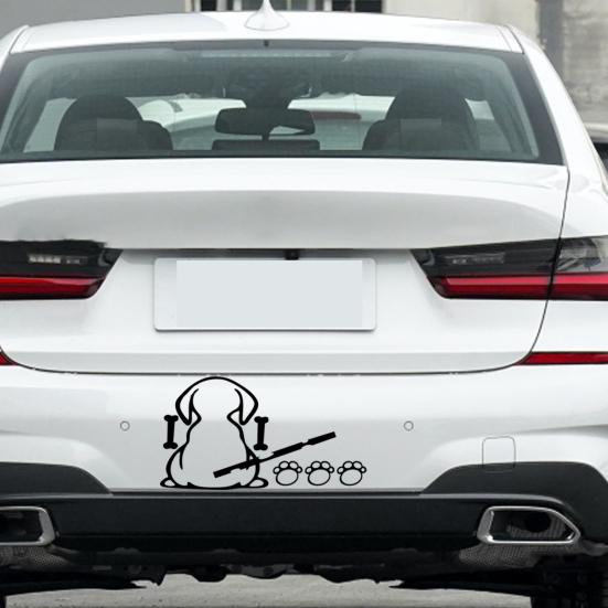 3Pcs/Set Car Funny Sticker Sun-proof Fine Workmanship Waterproof Puppy Dog Car Rear Windshield
