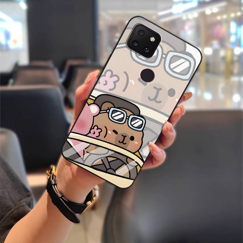Anti-dust Silicone Phone Case For TCL T-Mobile Revvl 5G Cartoon Couple Full Wrap Dirt-resistant Anti-knock TPU Durable
