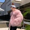 Fur Women's Clothing Imitation Beach Wool Lapel Collar Wool Jacket Winter New Fashion Loose Wool Top