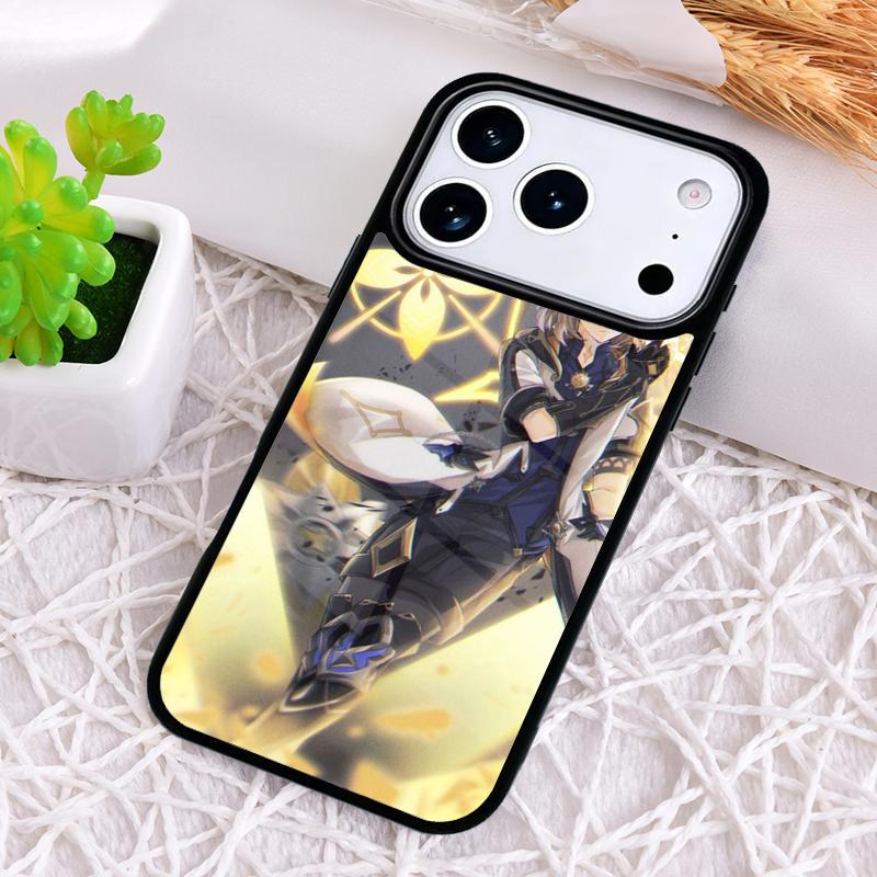 Genshin Impact Albedo Phone Case for iPhone 17 Air 16 15 11 12 14 13 Pro Max Shockproof Cover