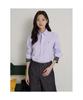 Binpolmen [Essential] Unisex Oxford Solid Shirt Light Purple