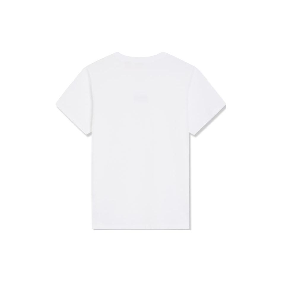 Levis Letter Print Crew Neck Pullover Straight Short Sleeve T-Shirt Women T-Shirts White A9269-0001