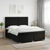 Box Spring Bed with Mattress Black 140 X 190 Cm Velvet