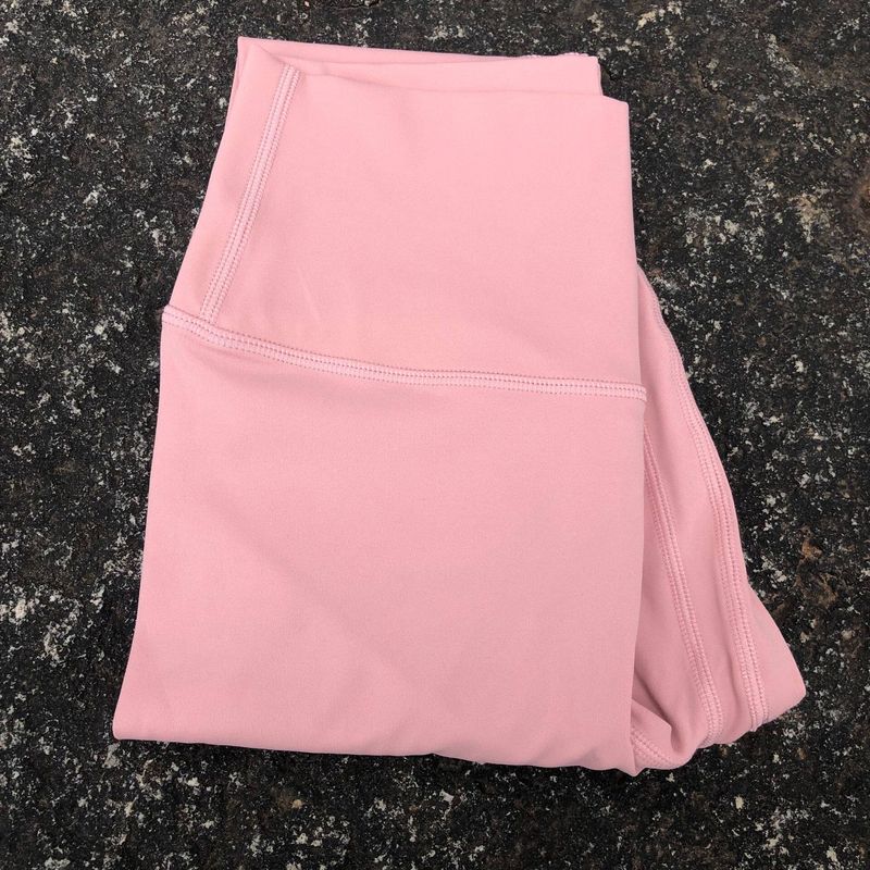 Pure Color High Waist Fashion Ankle-Length Pants Peach Hip Yoga