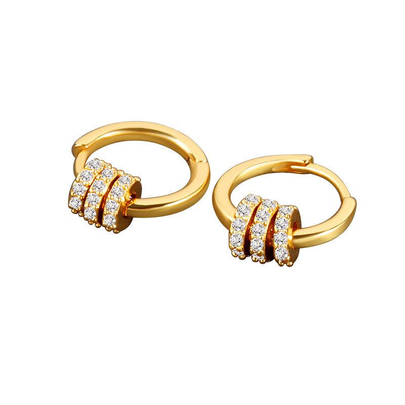 Minimalist Cold Pure Silver Small Hoop Earrings For Women Fashionable Ear Buckle Exquisite Studs Jewelry