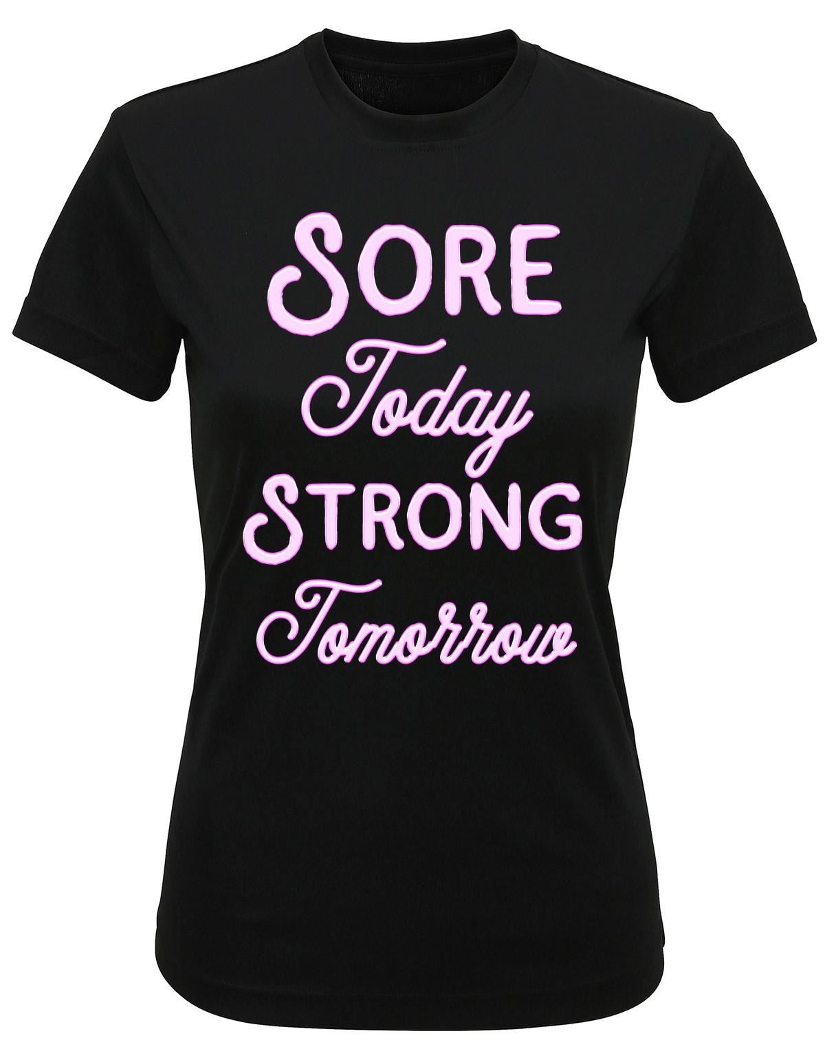 Женская футболка из переработанного материала для тренировок Sore Today Strong Tomorrow для бега, спортзала, TriDri S