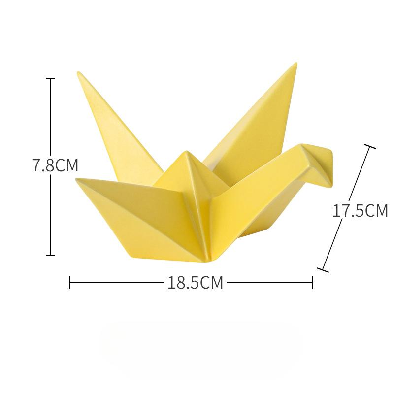 Creative Ceramic Craftsmanship Thousand Paper Crane Folding Home Furnishings Entrances Living Rooms Desktop Decoration Ornaments
