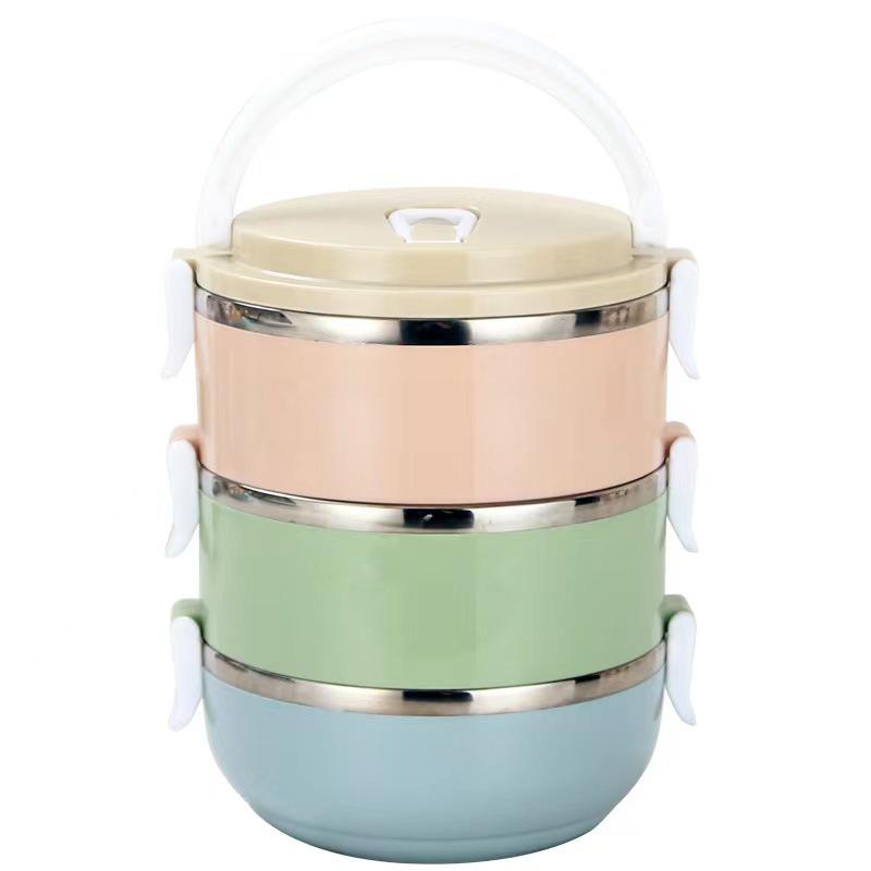 Portable Stainless Steel Insulated Lunch Box: 2-Layer/3-Layer Bento Container