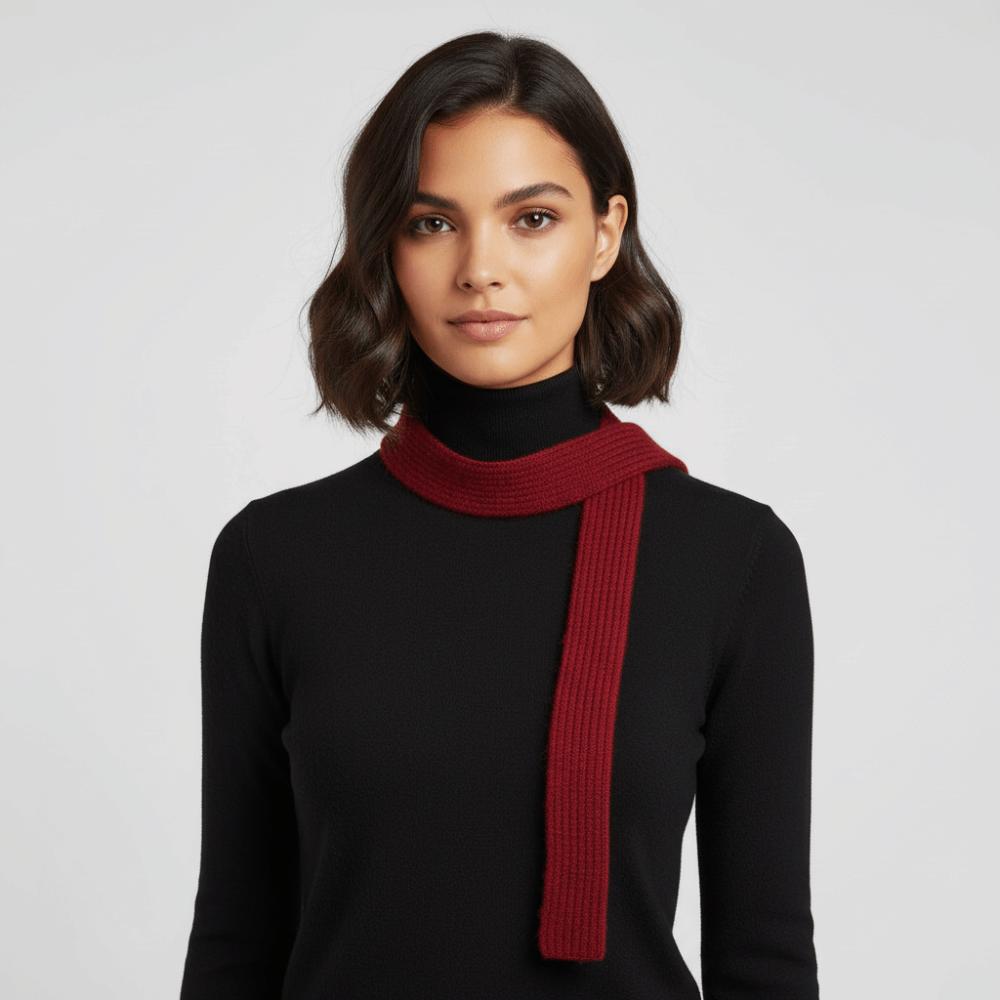 Imitation Wool Women's Long Scarf Narrow Design Decorative Neckerchief Imitation Cashmere Scarf Knitted Skinny Scarf Streetwear