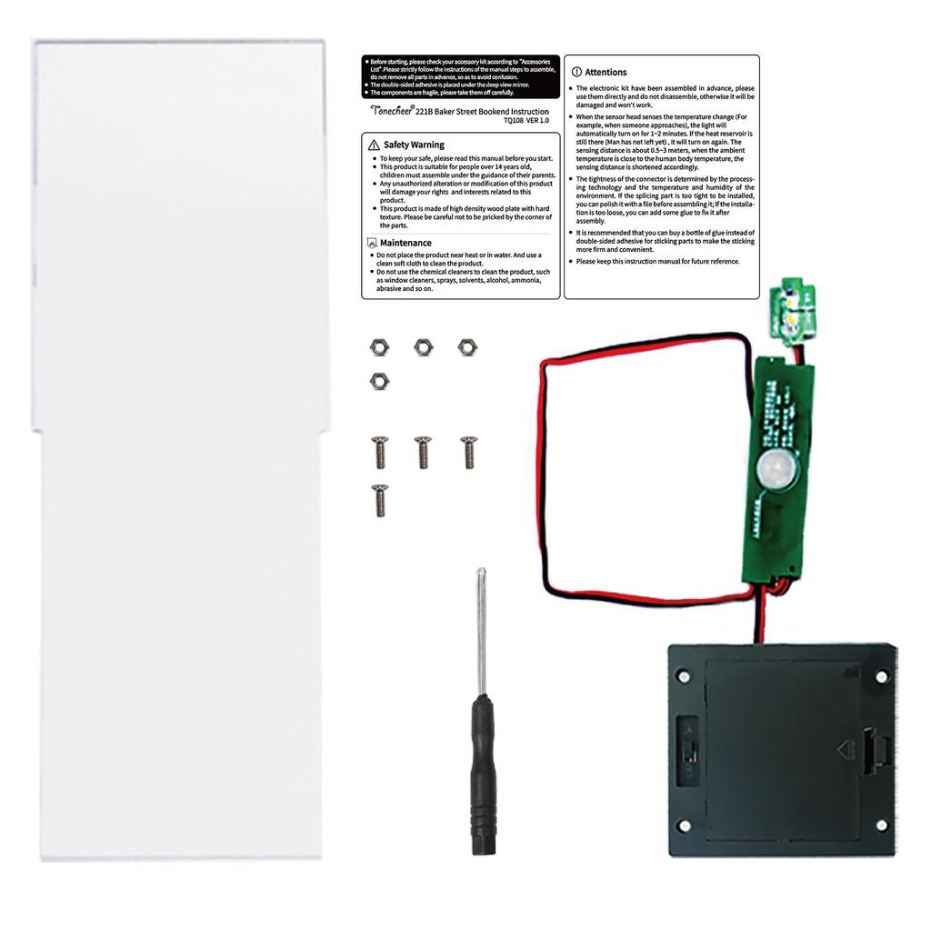 Tonecheer Book Nook 3D DIY Casa de Bonecas Miniatura Estante de Livros de Madeira Kit DIY Popular para Iniciantes e Kit de Presente de Aniversário, Quebra-cabeça, Decoração, Adultos, (padeiro