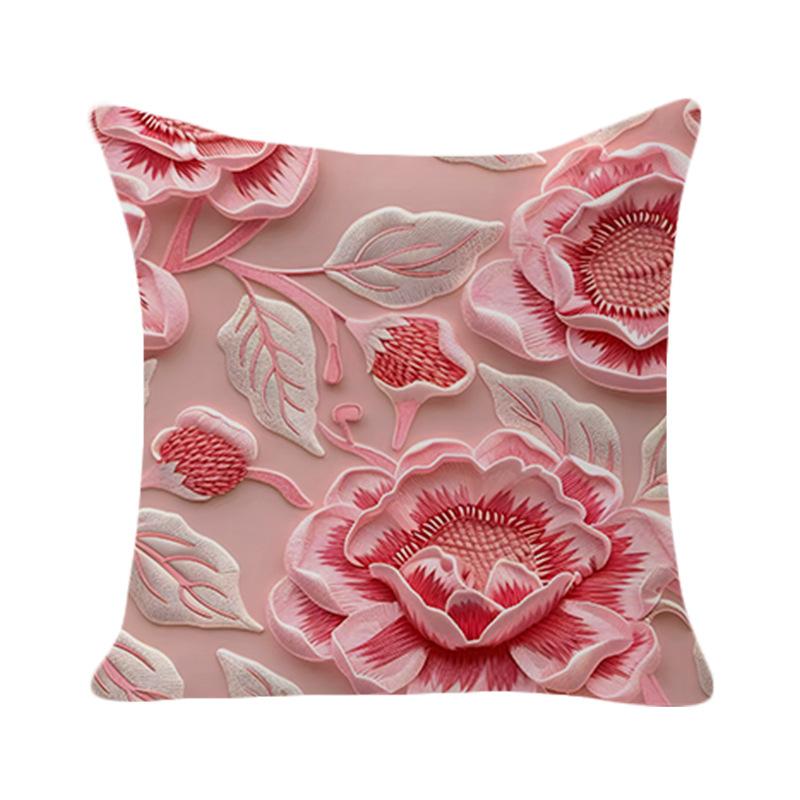 3D Colorful Plant Printing Pillow Cover Fashion Home Sofa Cushion Cover Printing