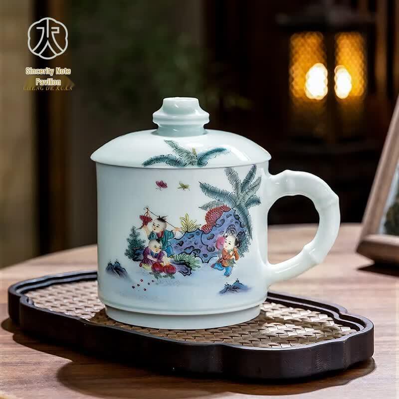 Jingdezhen Hand-Painted Ceramic Office Tea Mug