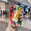Abstract Color Block Doodle Phone Case For iPhone 17 16 15 14 13 12 11 Pro Max Plus Wavy Edge Protective Cover