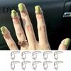Adjustable Finger Ring 10 Pcs Fingertip Nail Rings Detachable Anti-rust Polish Copper Break Bad Habits Gurad Prevent Biting for Biters Protectors