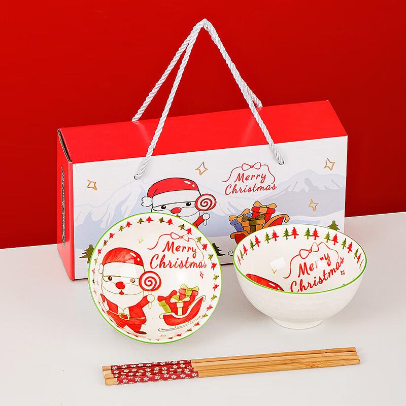 ZISIZ Bohemian Underglaze Ceramic Dining Set, Christmas Edition