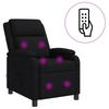 Massage Recliner Chair Black Fabric