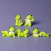 6 Pcs Cute Mini Resin Frog Figurine Set Various Relaxing Poses for Desktop Fairy Garden Home Decor