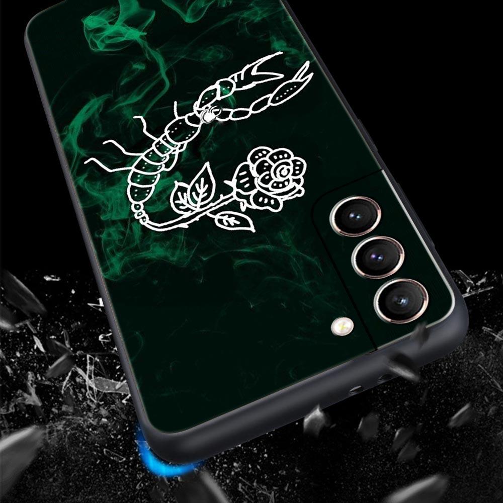 Cartoon Scorpion Phone Case For Samsung Galaxy S26 Ultra S25 Plus S24 FE S23 S22 5G S21 S20 Cover Black Soft