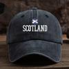 Men  Women Scottish Gaelic Letter Print Baseball Cap  Adjustable Snapback Hat Suitable for Outdoor Casual Wear Themed Even