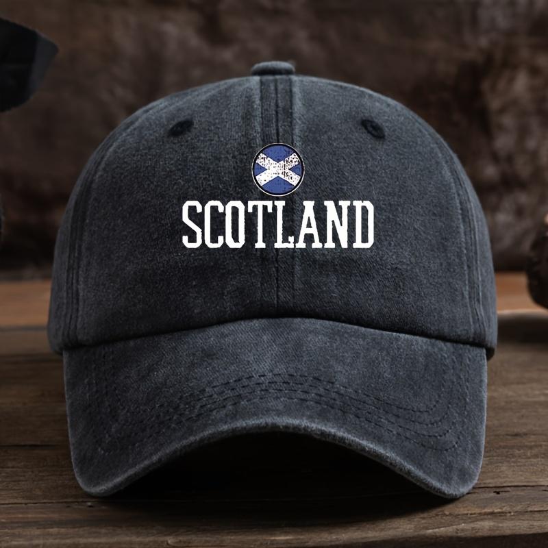 Men Women Scottish Gaelic Letter Print Baseball Cap Adjustable Snapback Hat Suitable for Outdoor Casual Wear Themed Even