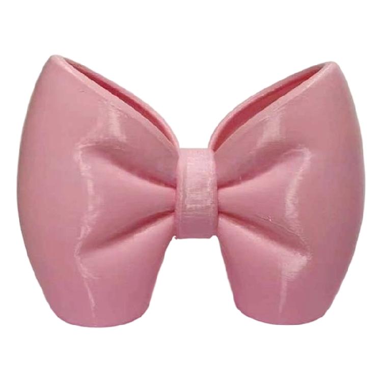 Elegant Pink Bowknot Toothbrush Holder for Modern Bathroom Countertop Decors Lovely Bows розовый