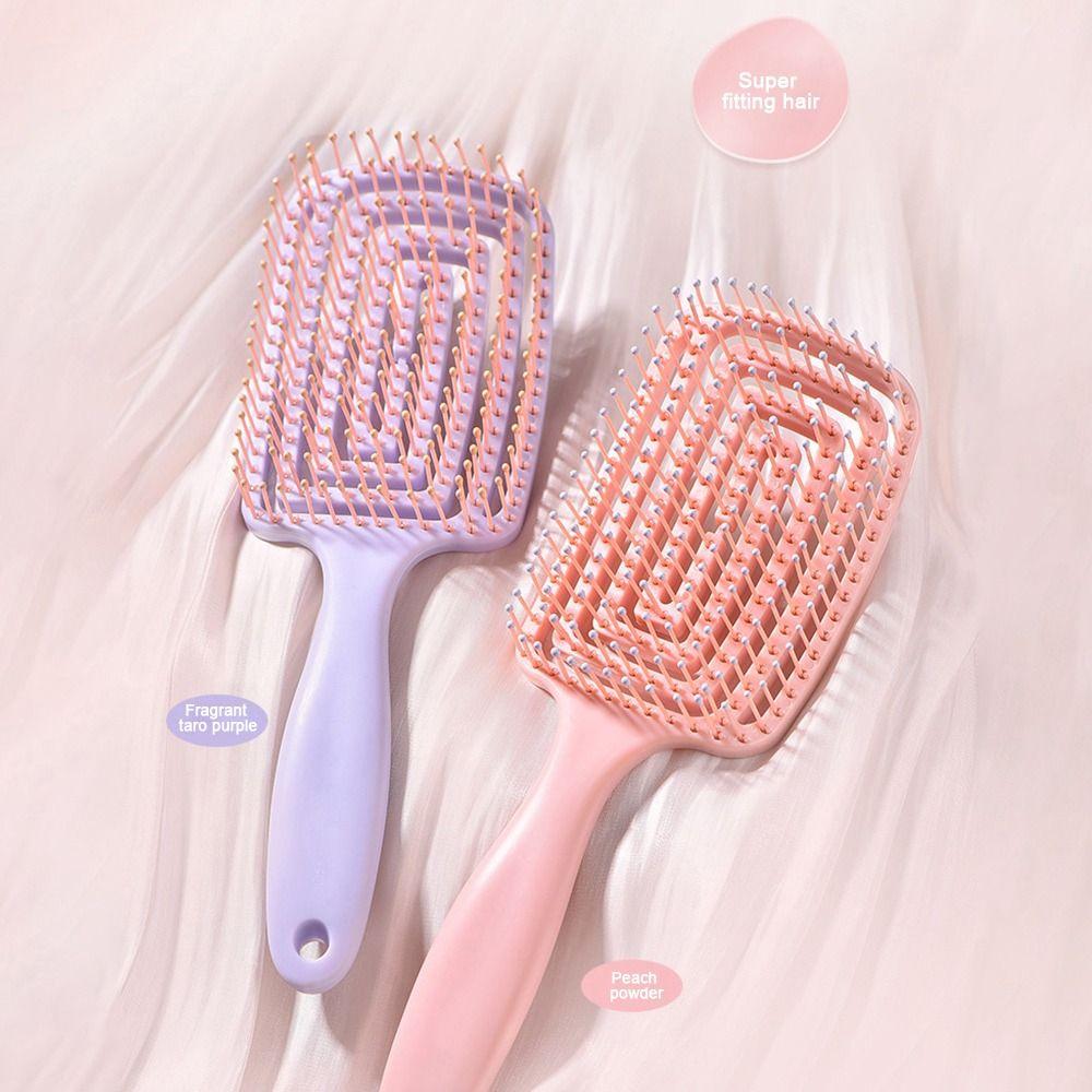 Soft Pins Massage Comb Wet Dry Hair Combs Flexible Curly Hairbrush