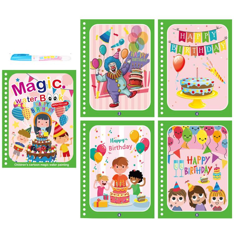 Kids Montessori Toys Reusable Coloring Book Magic Water Drawing Book Painting Drawing Toys Sensory Early Education Toys for Kids
