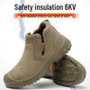 Welders' Steel Toe Spark-Resistant Safety Shoes: Anti-Smash, Anti-Puncture, 6kV Insulation for Construction