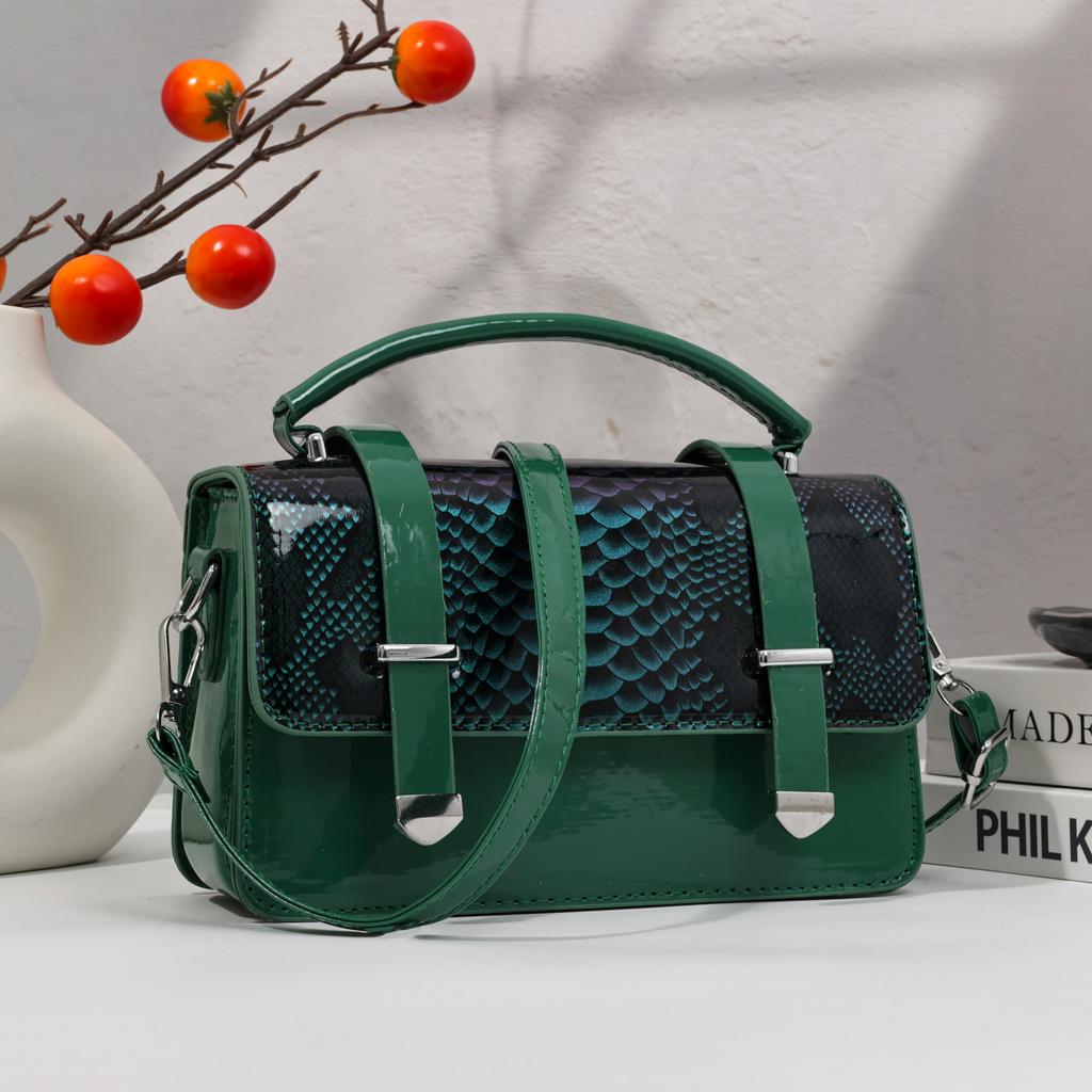 Luxury Vintage Women'S Serpentine Pattern Handbag Fashion Small Capacity Tote Bag Ladies PU Leather Business Crossbody Shoulder Bags For Female