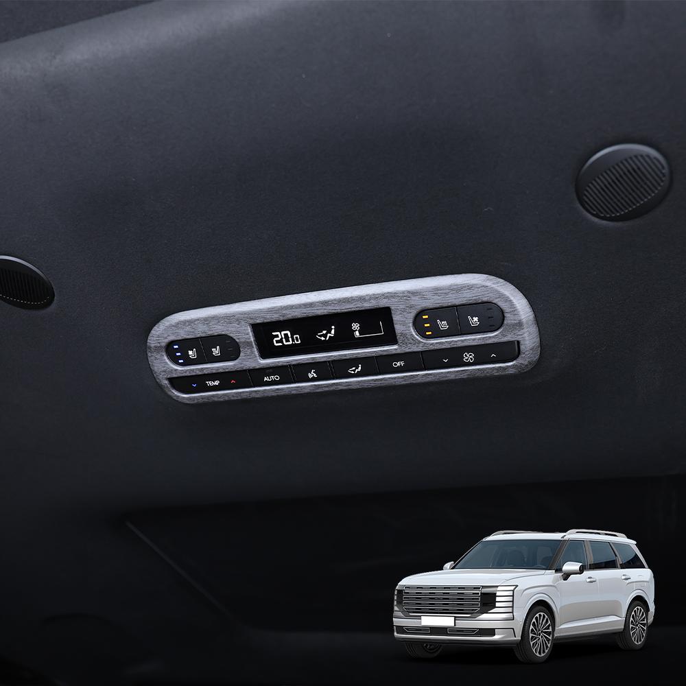 

For Hyundai Palisade LX3 2026 Carbon Fiber Black Rear Air Conditioning Adjustment Frame Cover Knob Trim Cover LHD/RHD