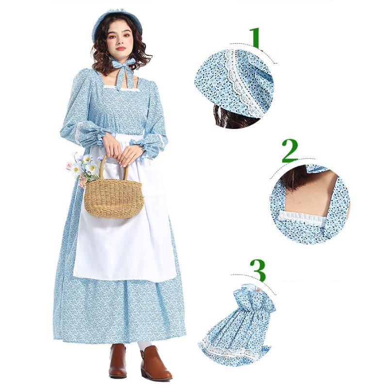 Halloween Floral Pattern Costume For Women With Polyester Mix Material For Parties