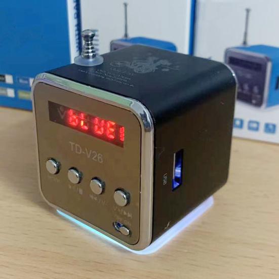 Bluetooth-compatible Mini Speaker Wireless Music Player Digital Display Stereo Sound Rechargeable Portable FM Radio Speaker
