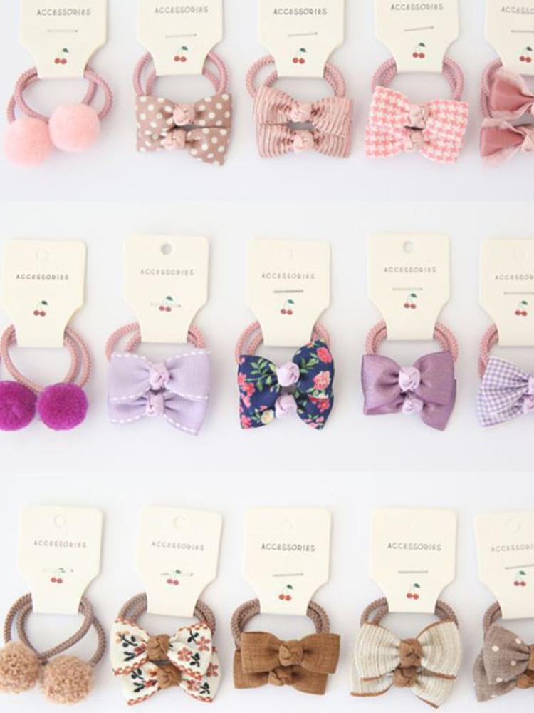 10 bucăți/lot bandă de păr dulce pentru fete legături de păr funde elastică de cauciuc cu flori pentru bile mici accesorii pentru păr pentru copii