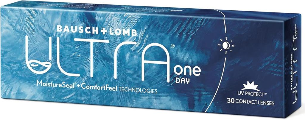 Bausch+Lomb Ultra One Day Spherical Day Lenses, Premium Contact Lenses, Soft, Pack of 30, BC 8.6mm, DIA 14.2