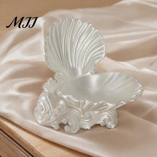 High Quality Relief Tray 3D Printed Shell Jewelry Tray, Decorative Desktop Storage Organizer for Dressing Small Item Table, Opening Trinket Dish Rings