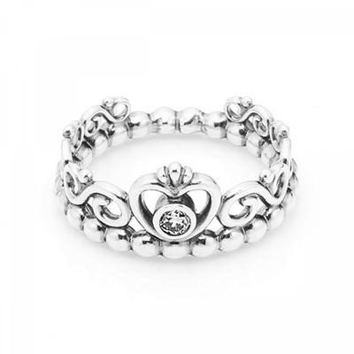 Pandora 190880cz Moment Princess Tiara Koruna Stříbrný Prsten