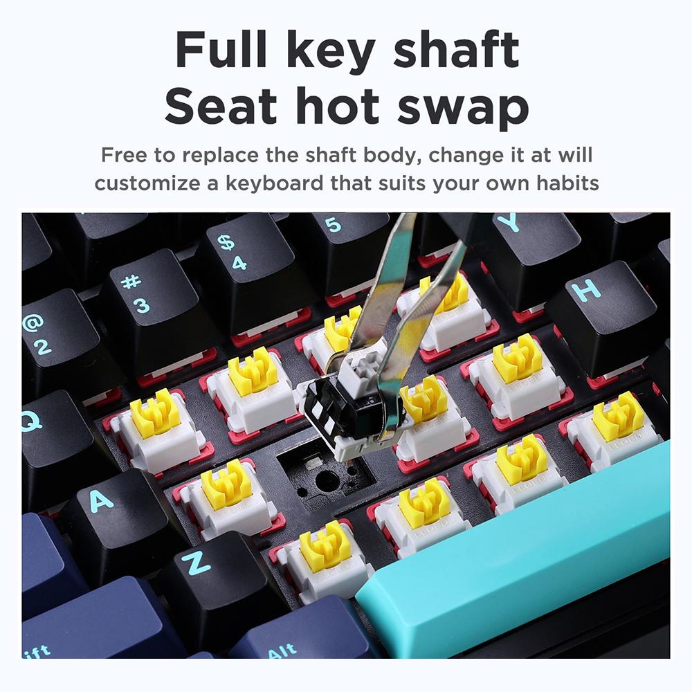 AULA F87 Mechanische Tastatur Kabellos Gasket-Struktur Tastatur mit Drei-Modus-Konnektivität 87 Tasten Geringe Latenz Gaming