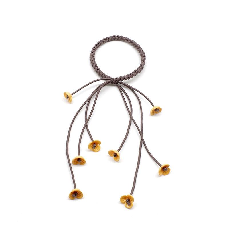 

1 шт. модный полевой цветок с подвеской аксессуары для волос женская резинка для волос головной убор для девочек эластичная повязка для волос конский хвост жёлтый