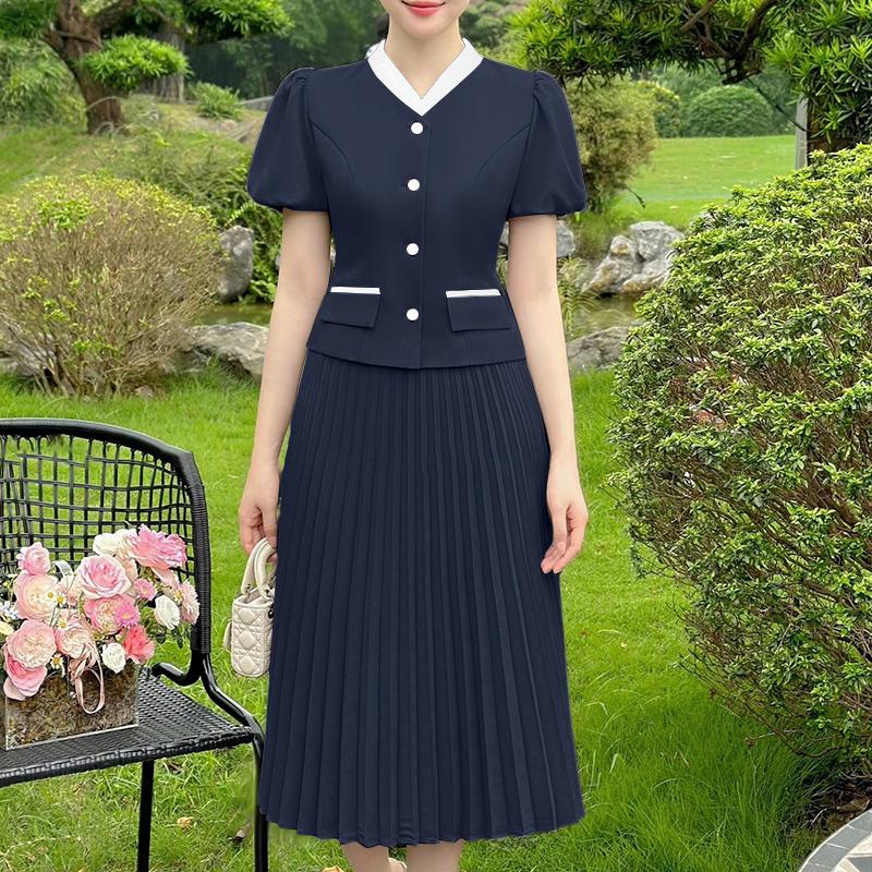 ZANZEA Women Short Sleeve Blouse and Skirts Summer Two Piece Suit Sets