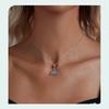 Exquisite Fantasy Blue Fishtail S925 Sterling Silver Pendant Charm for DIY Bracelet
