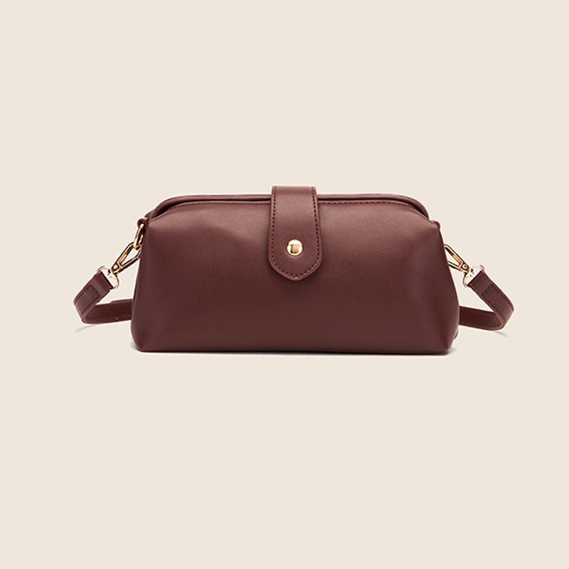 

Women s One Shoulder Clip Bag Retro PU Women s Diagonal Straddle Phone Bag European And American Style Popular Handbag 22cmX8cmX12cm