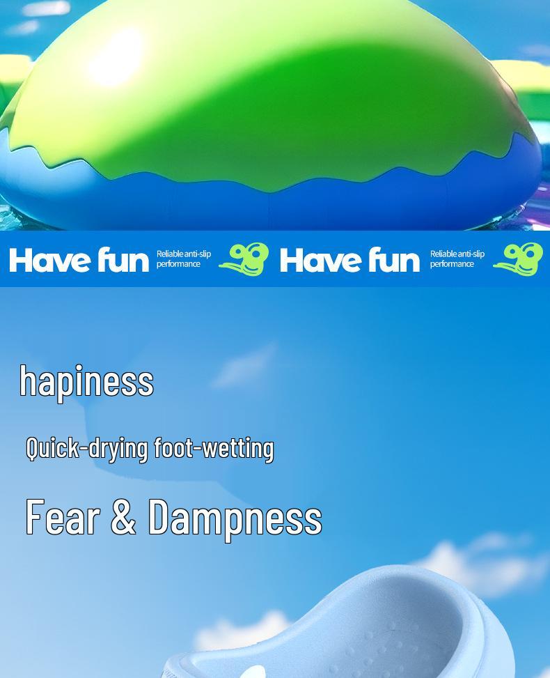 Dětské dřeváky léto 2024: Protiskluzové dvoucestné sandály s tlustou podrážkou pro chlapce - Venkovní oblečení