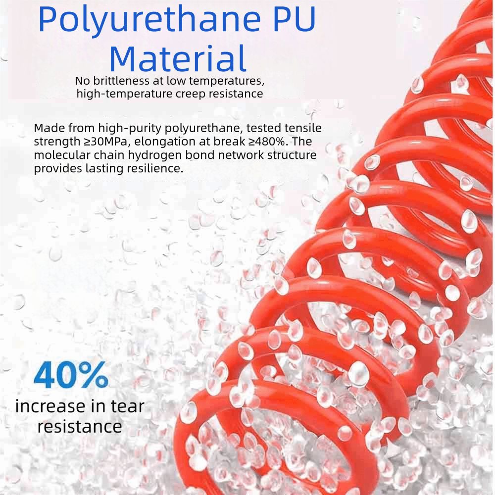 8*5mm PU Recoil Air Hose SP20-PP20 Quick Connect Fittings Pneumatic Spiral Hose Air Compressor