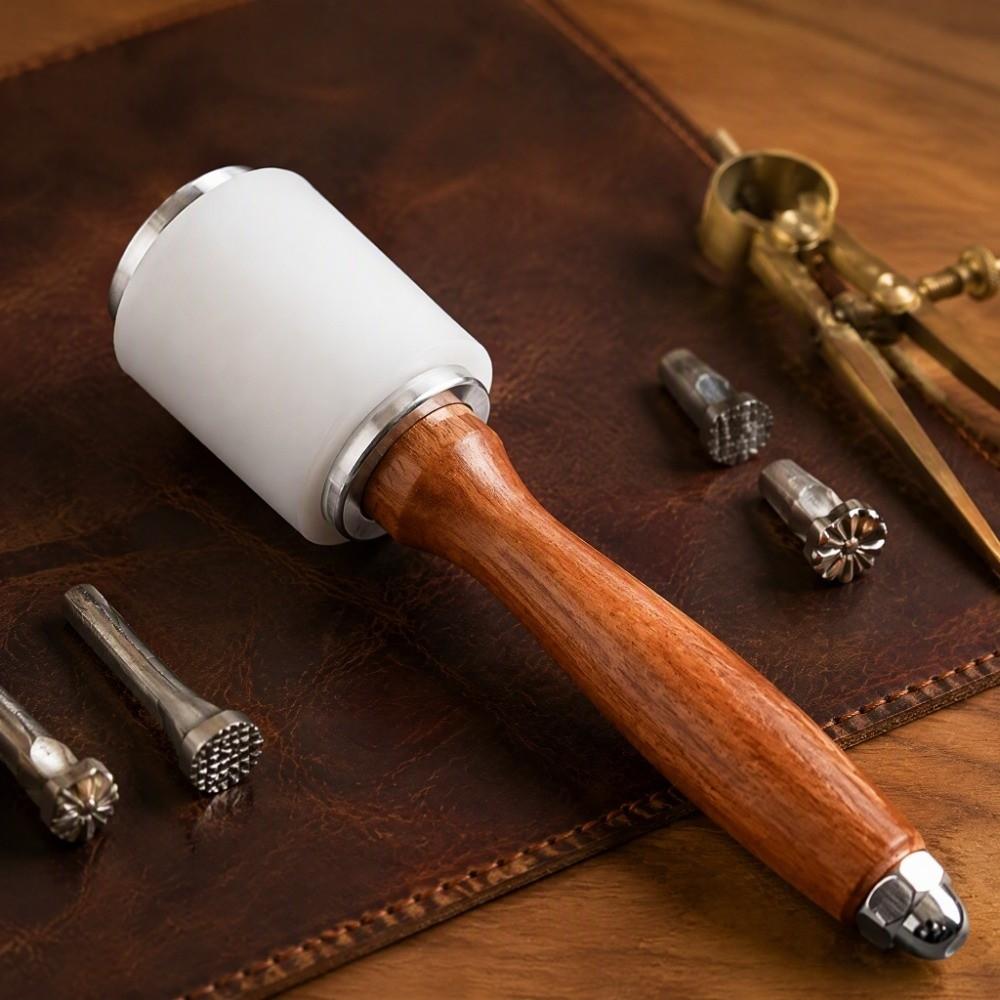 Heavy Duty Nylon Hammer Leather Nylon Head Leathercraft Hammer Carving Mallet For Sewing Leather