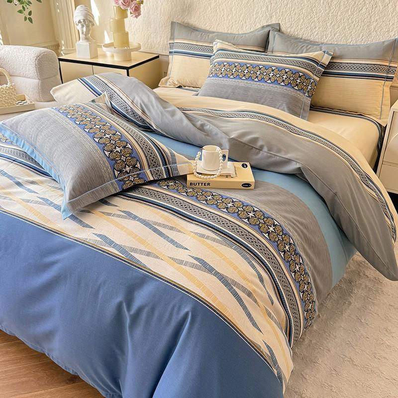 Fresh Style Cotton Bedding Set - 1.2m 1.5m 1.8m 2.0m Soft Breathable Bed Linens